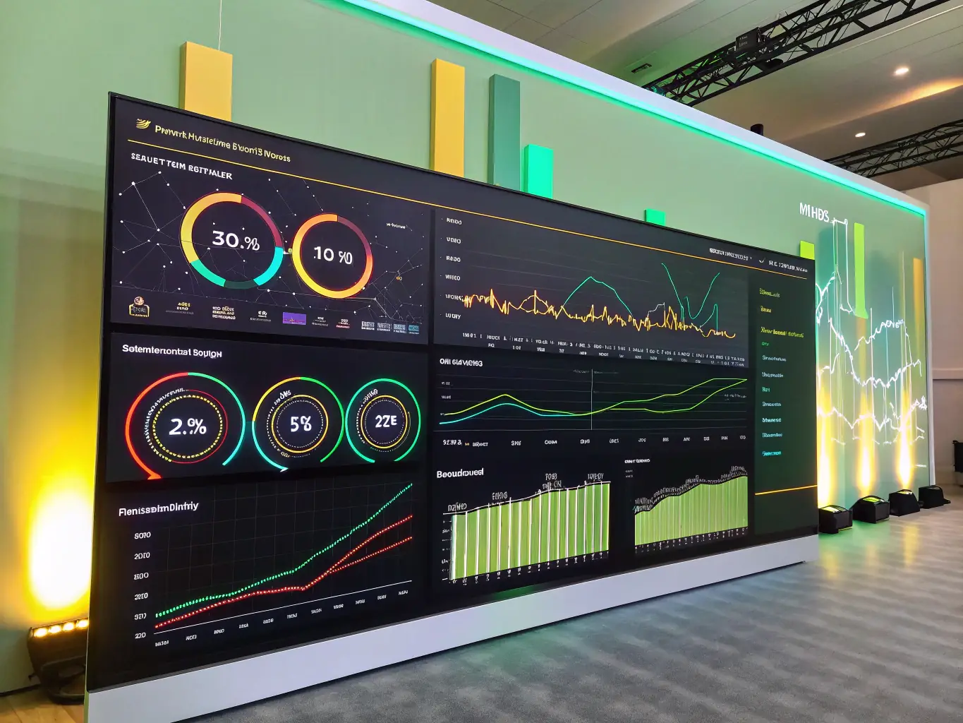 A detailed close-up shot of a dynamic dashboard displaying real-time financial data, showcasing interactive charts and key performance indicators (KPIs) within the caplitlaontap.com platform, emphasizing the clarity and accessibility of the reporting feature.